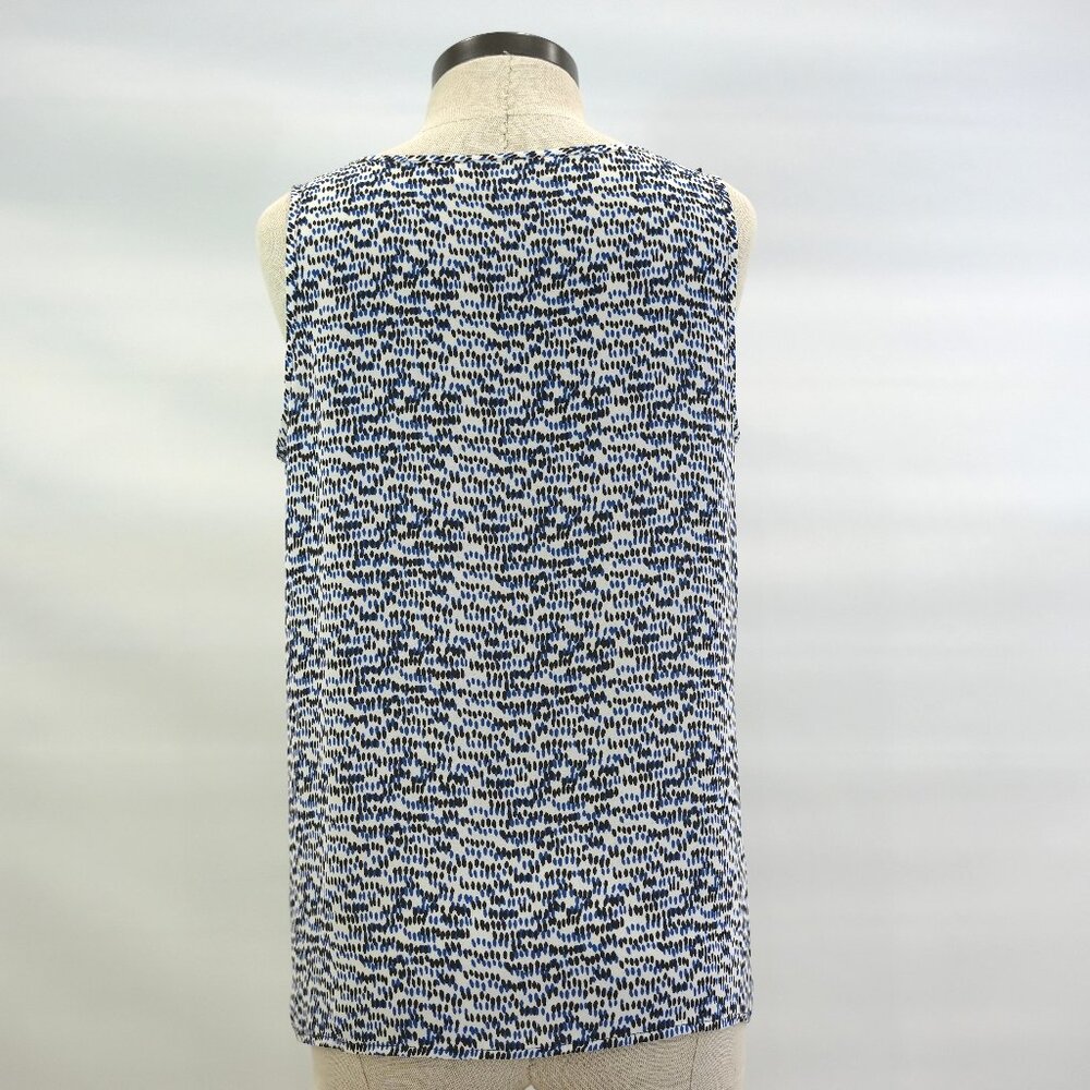 Ann Taylor Loft Women's Camisole Tie Front Blue White Black Size Medium Petite - Picture 5 of 13